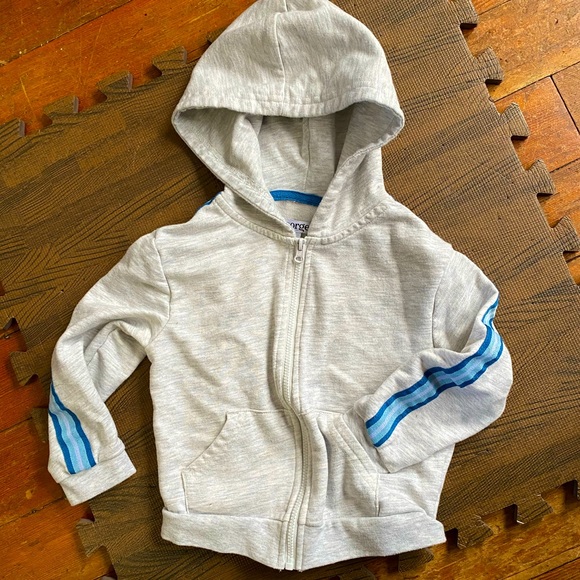 🌸3/$10🌸 grey and blue zip up sweater - Picture 1 of 3